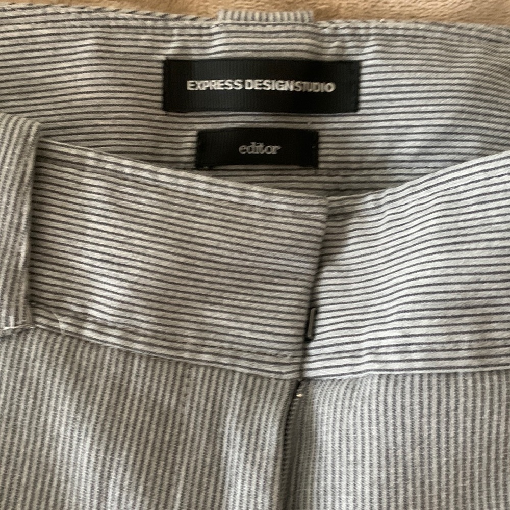 Express editor pants black and white
